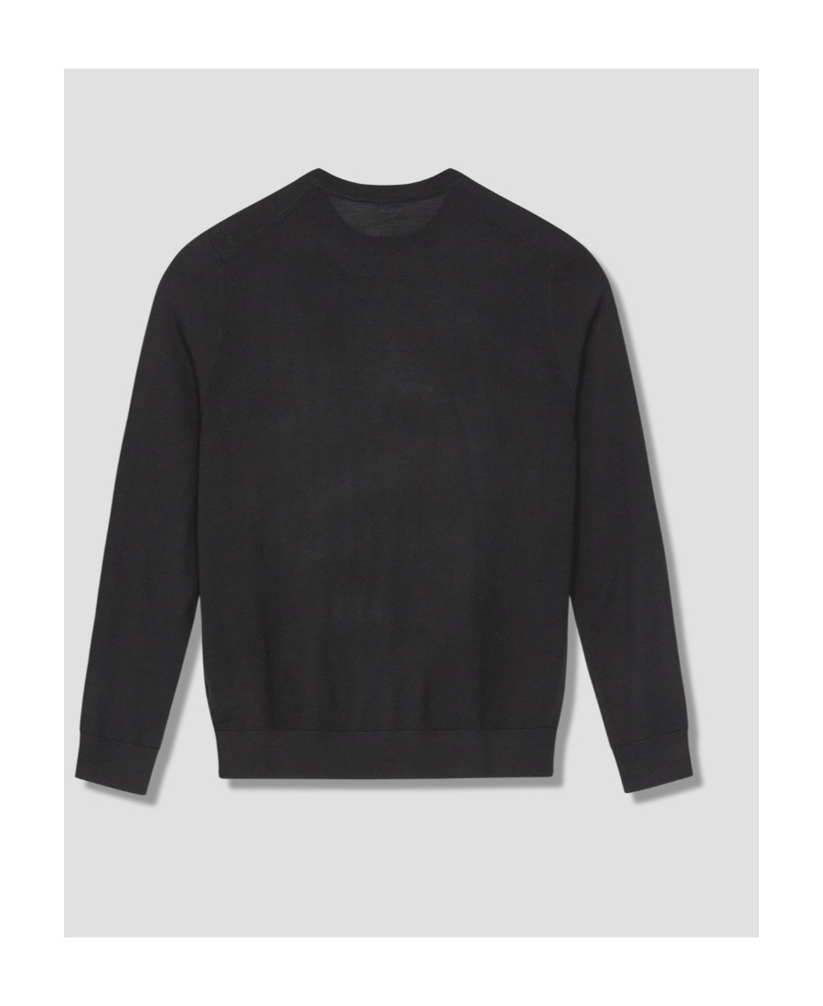 Paul Smith Round-neck Long-sleeved Sweater In Black