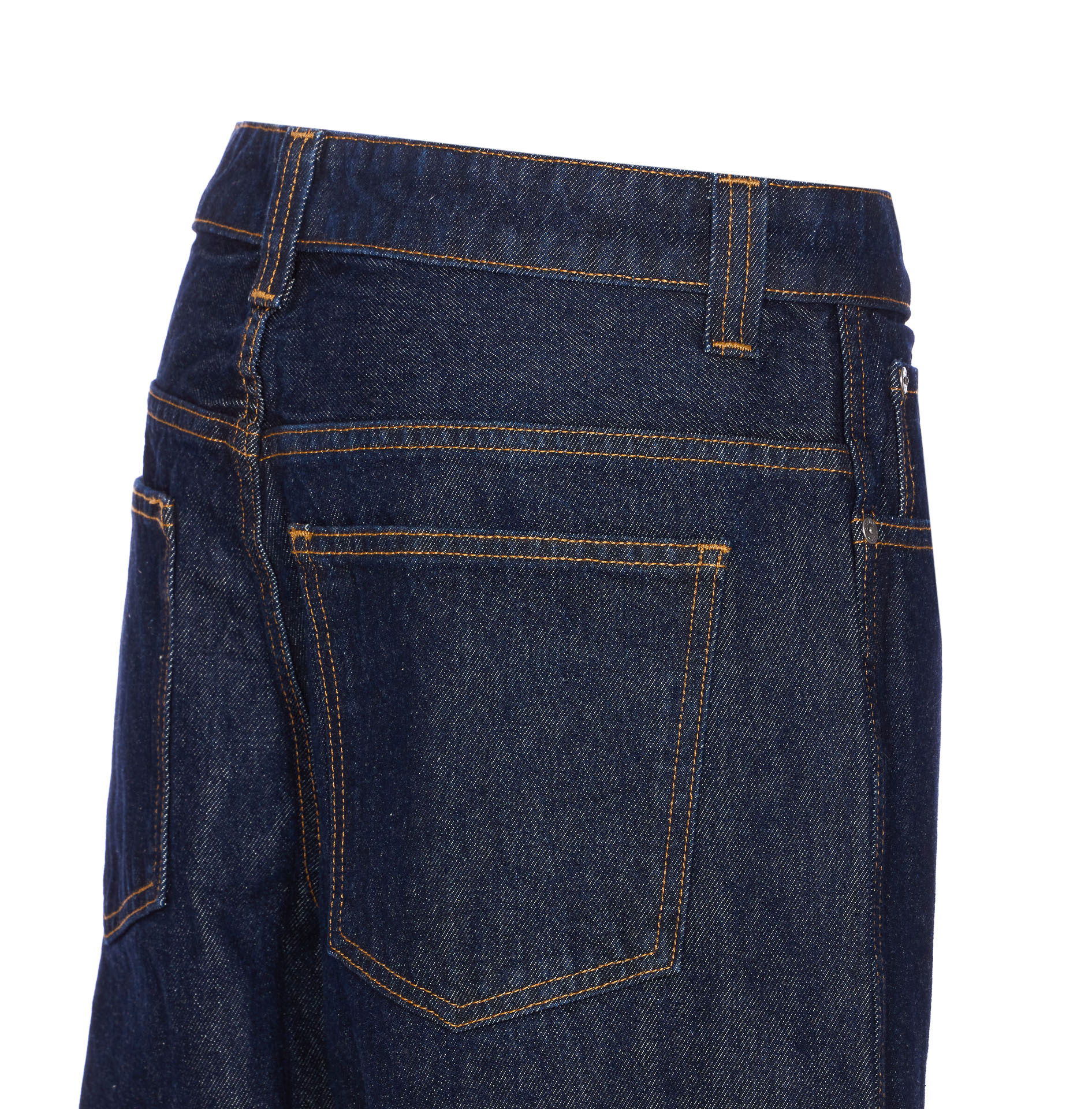 Khaite Bonnie High-waisted Wide-leg Jeans In Blue