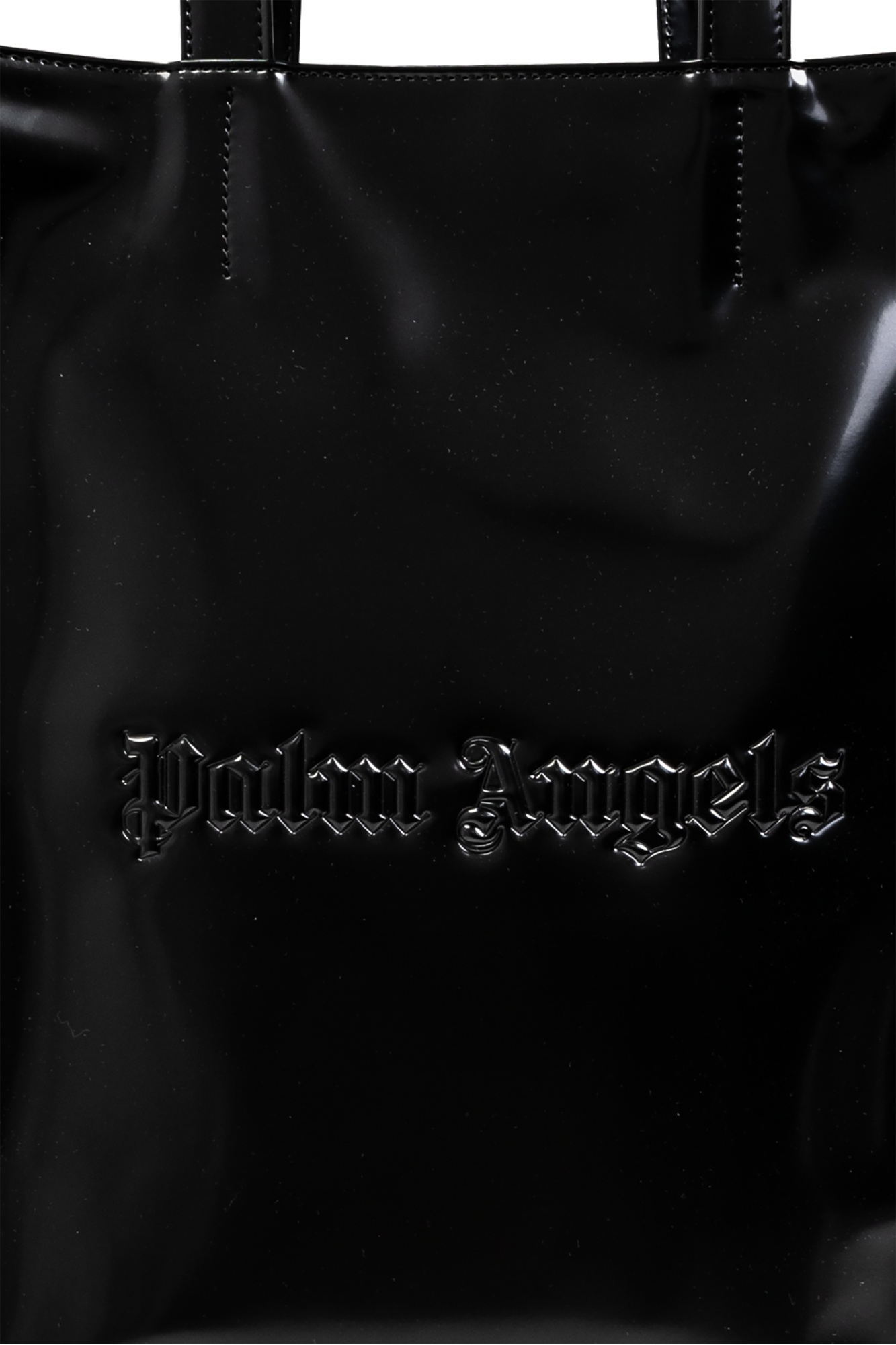 Palm Angels Logo Debossed Open Top Tote Bag In Black
