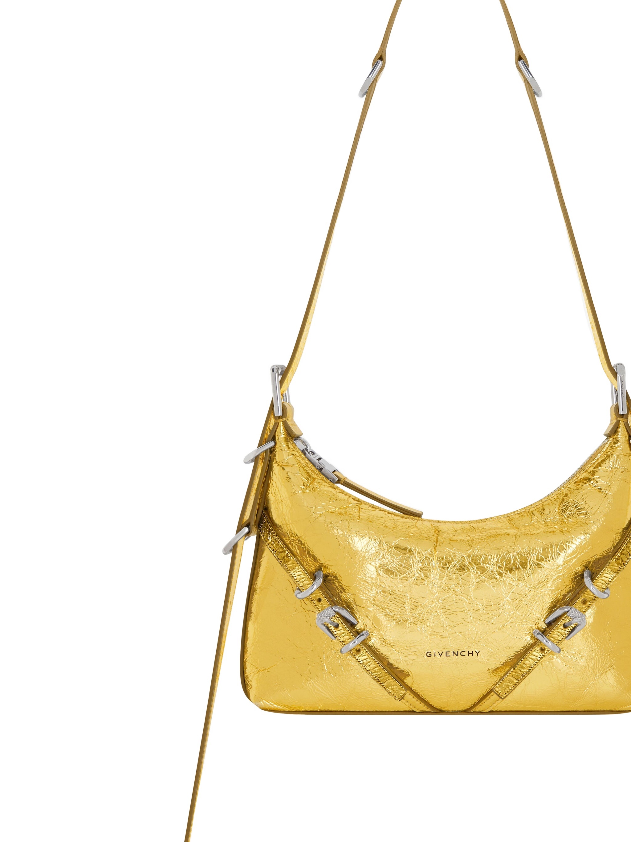 Givenchy Mini Voyou Leather Shoulder Bag In Yellow