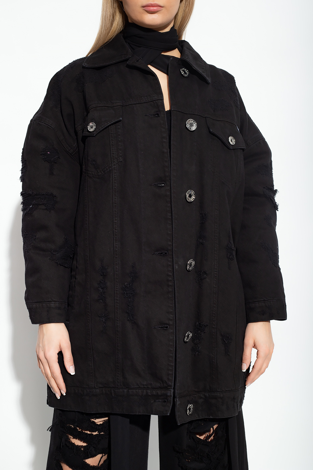 DOLCE & GABBANA SINGLE-BREASTED DENIM COAT
