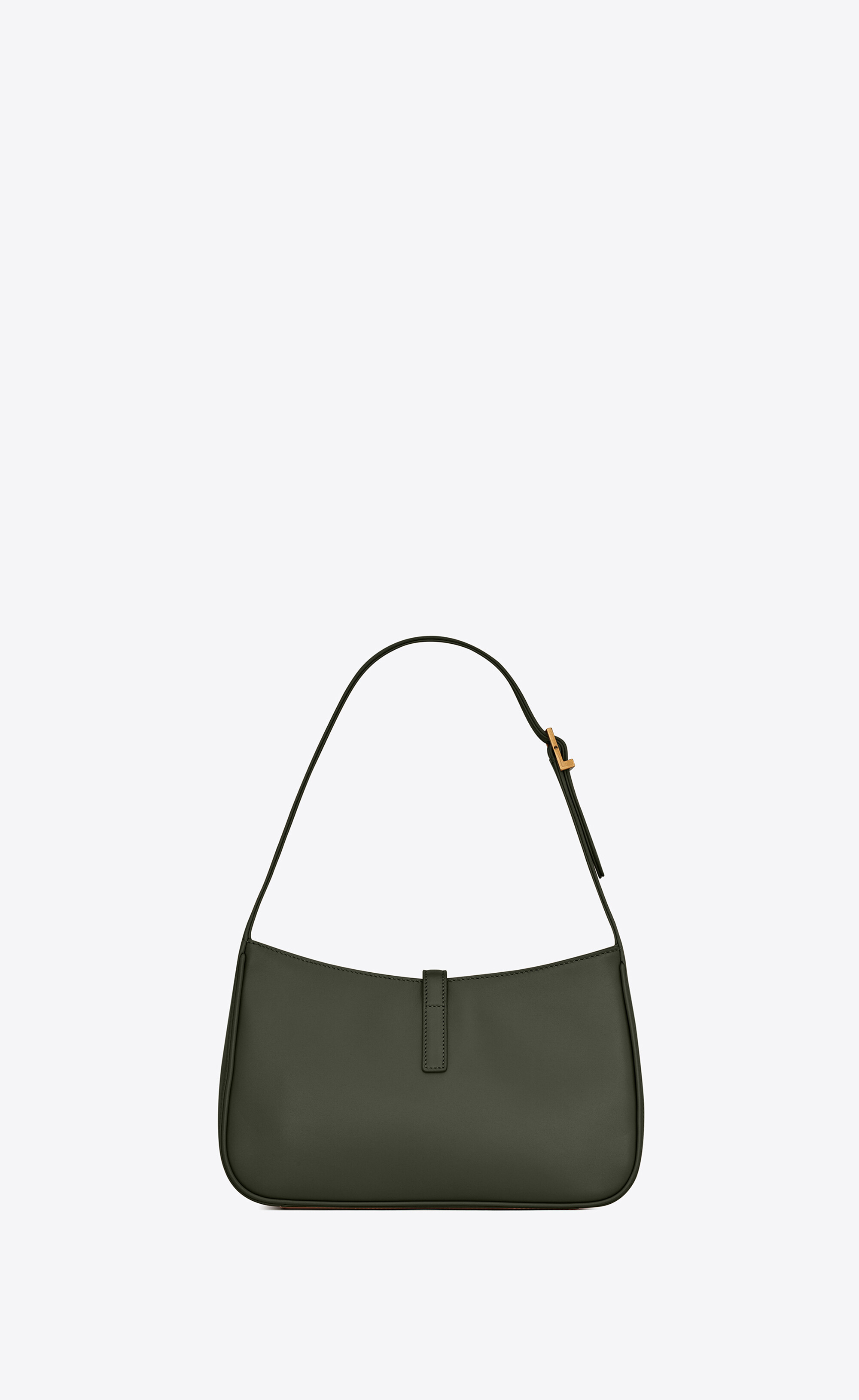 Saint Laurent Logo-plaque Shoulder Bag In Green