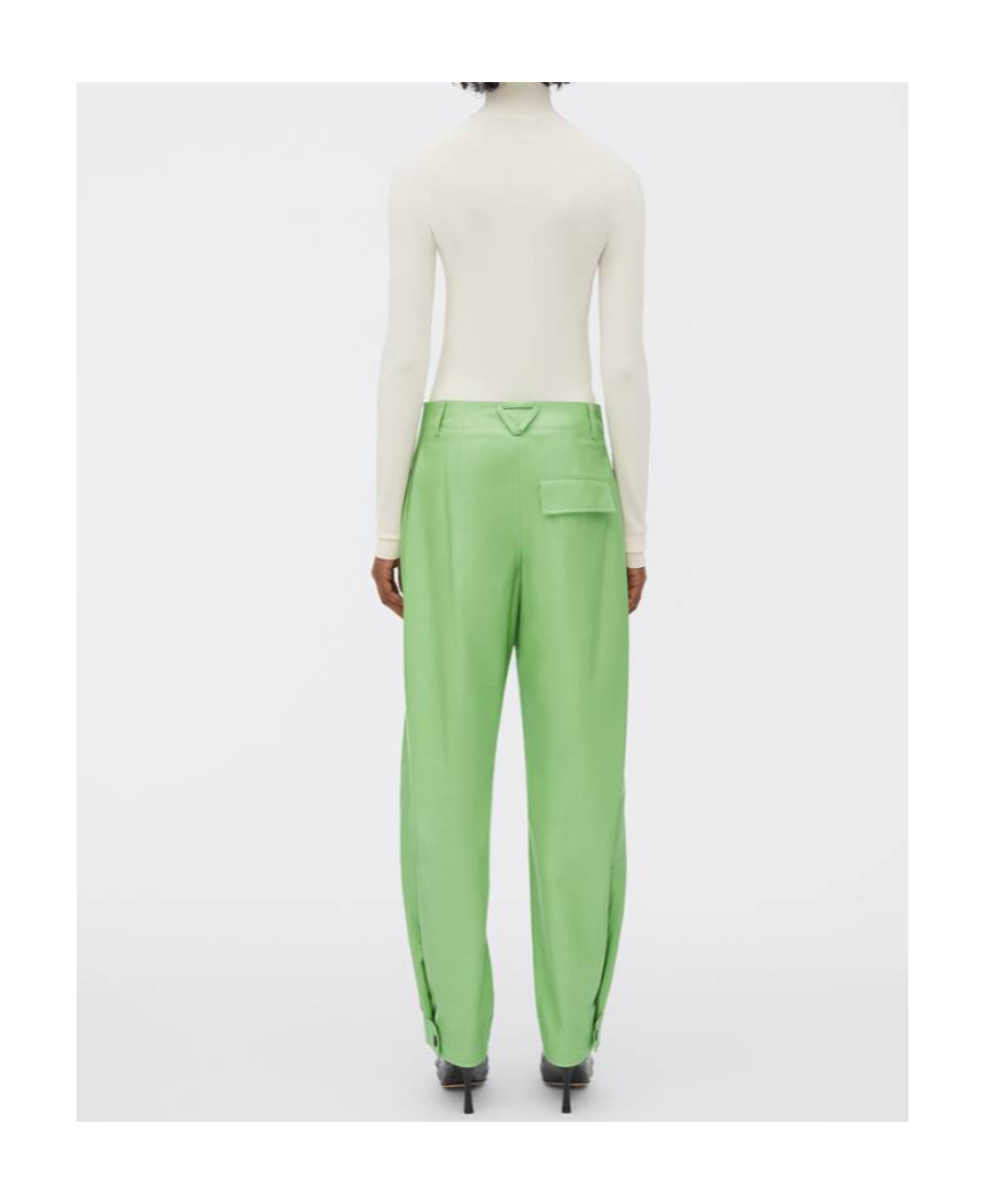 Bottega Veneta Wide-leg Casual Pants In Green