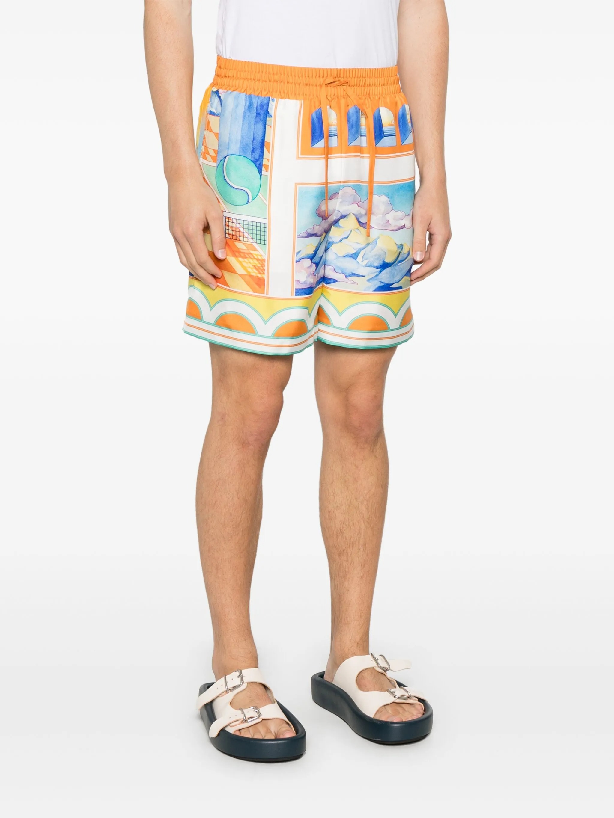 Casablanca Surreal Pool Shorts Multicolor In Multi