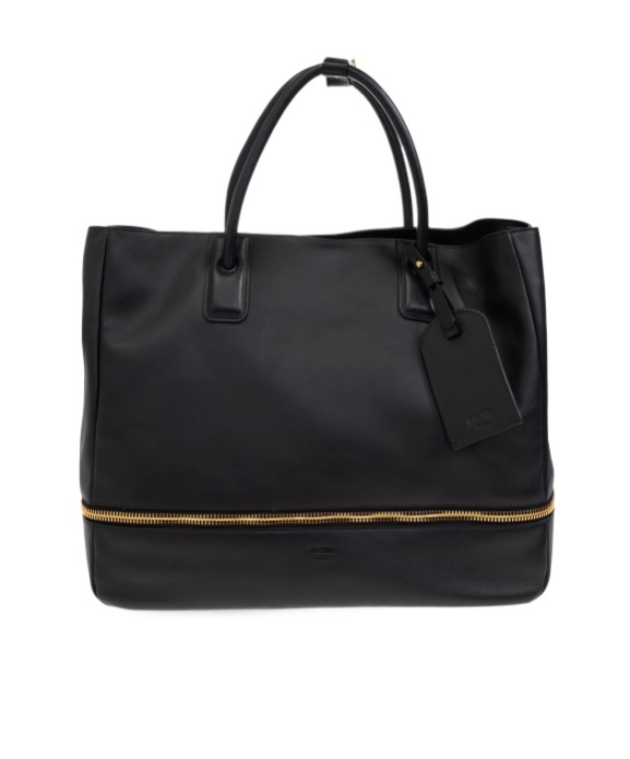 Moschino Zippered Shoulder Bag In Black