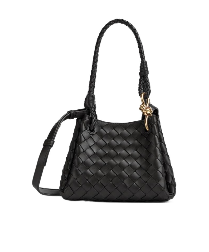 Bottega Veneta Small Parachute Shoulder Backpack In Black