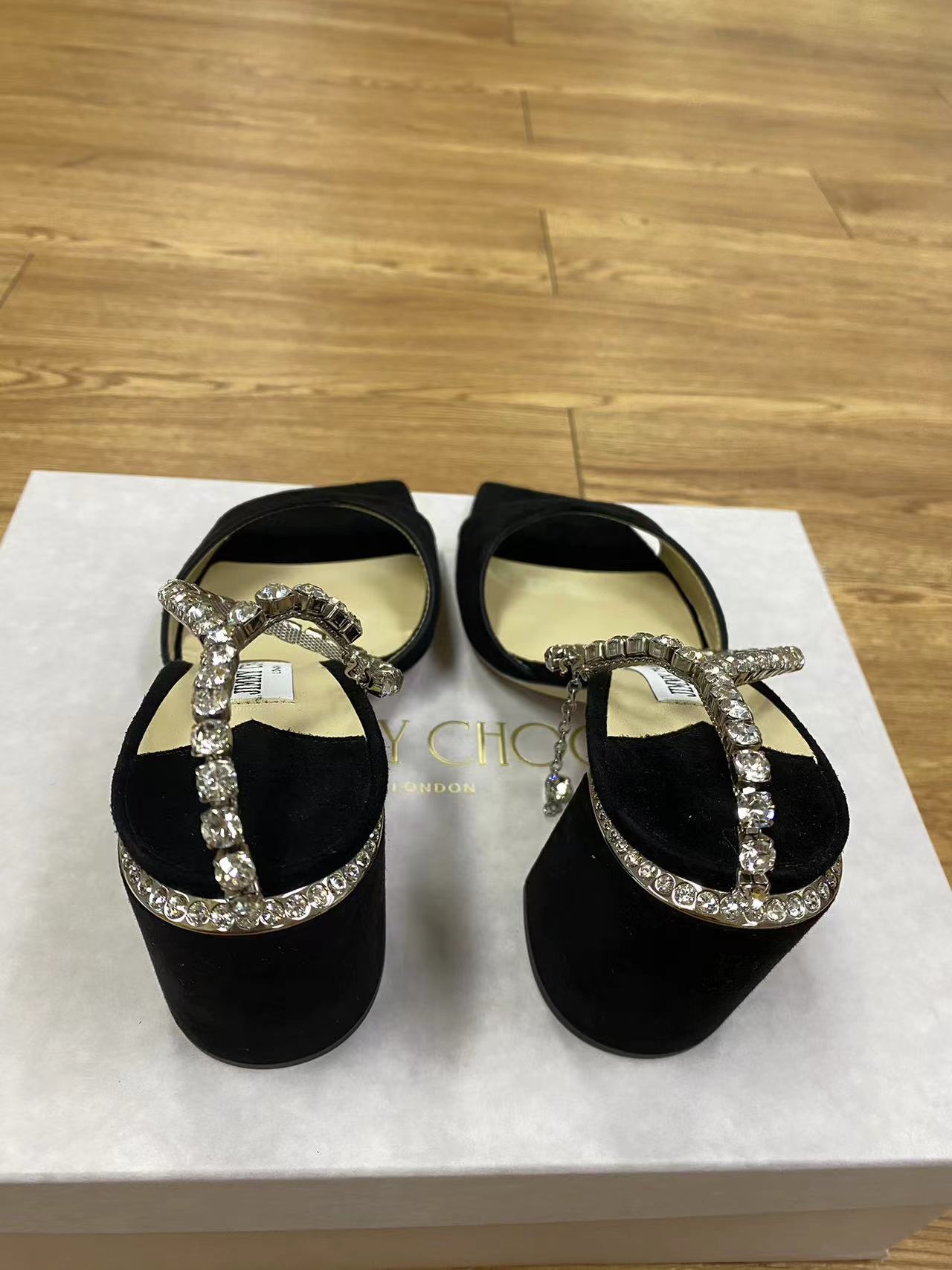 Jimmy Choo Saeda Rhinestones Tassel High-heeled Sandals In Black