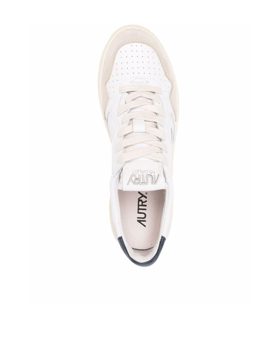 Autry Leather Sneakers With Contrast Heel Tab In White