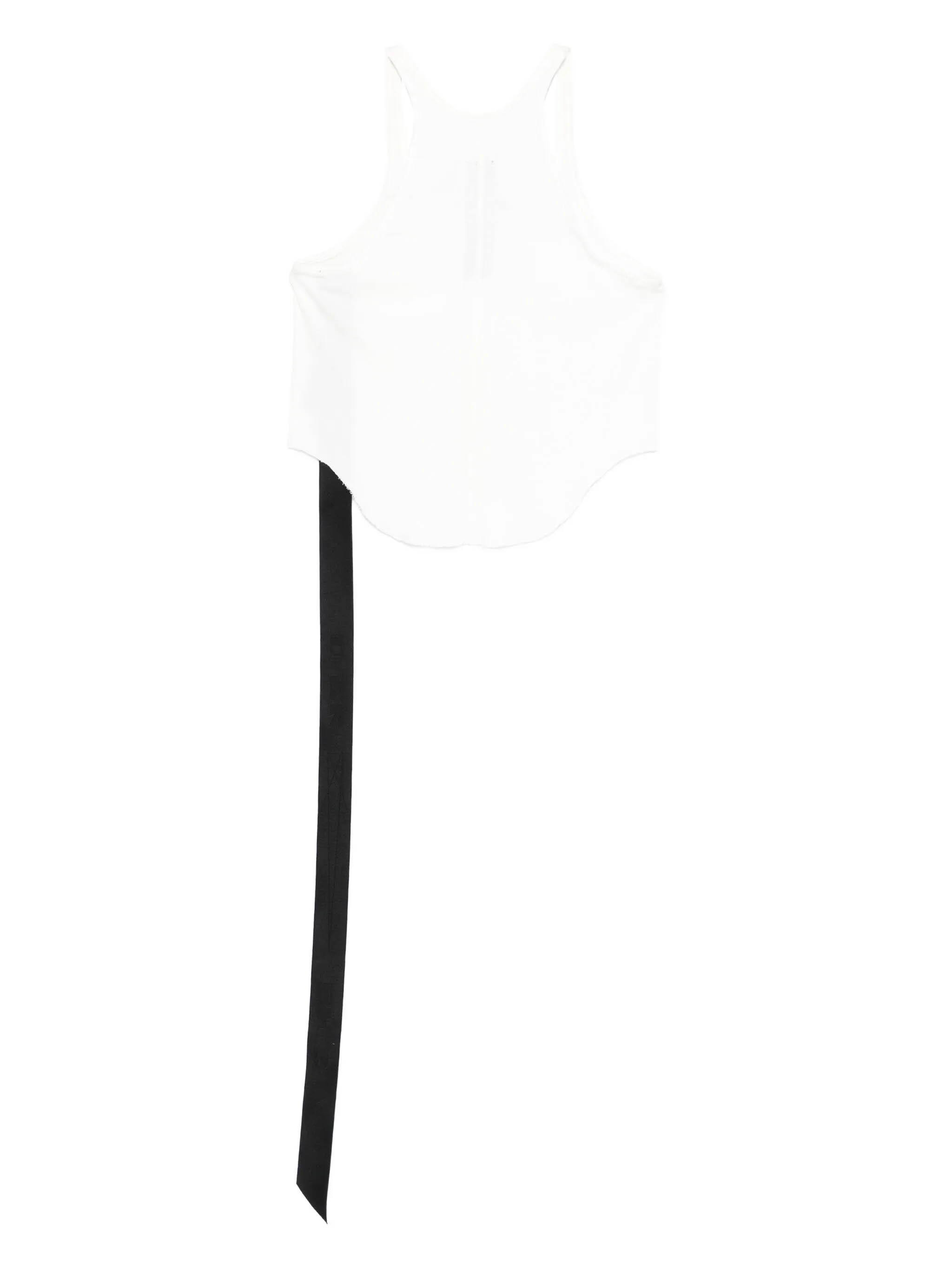 Rick Owens Drkshdw Cropped Tank Top Featuring Asymmetric Hem In White