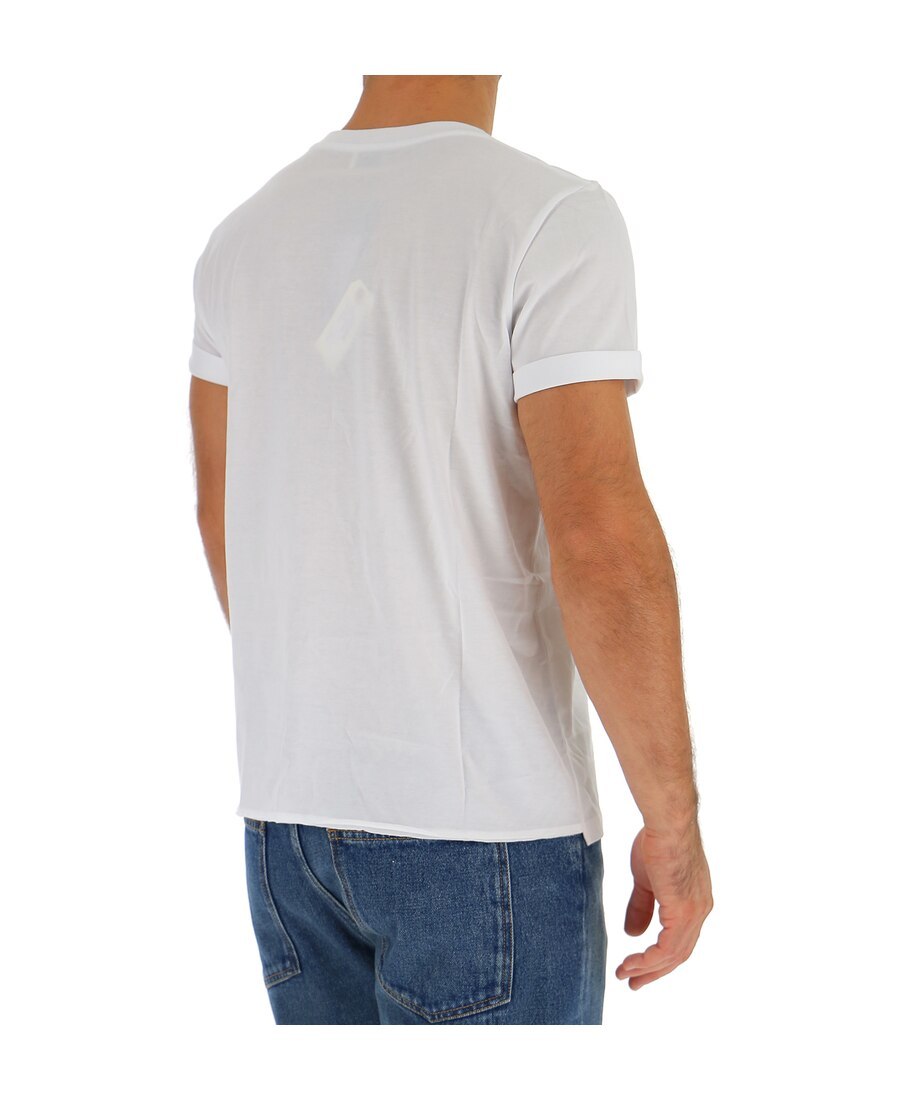Saint Laurent Logo-print Cotton T-shirt In White
