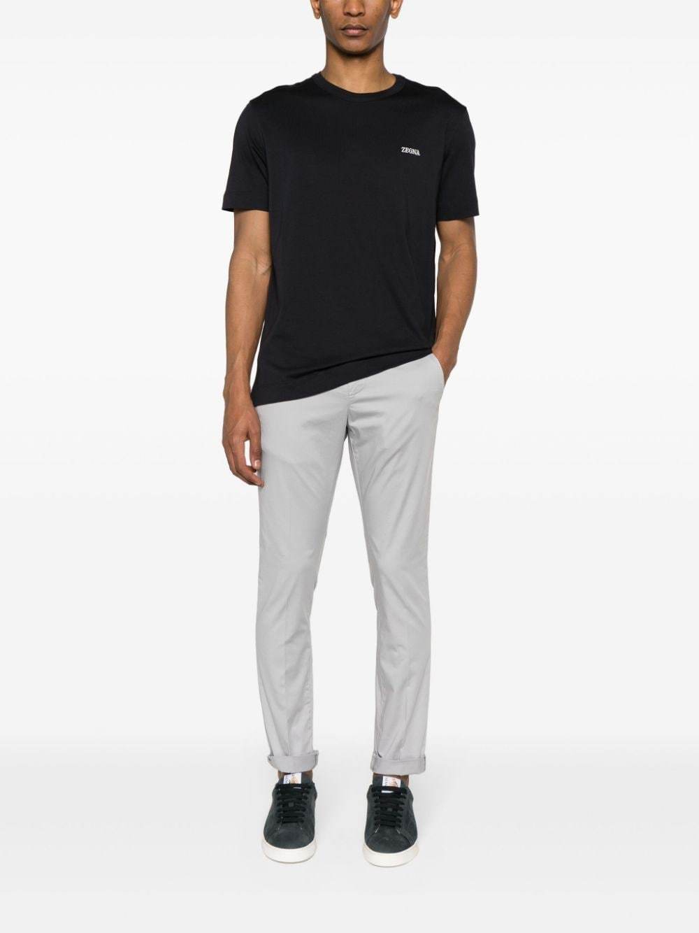 Dondup Gaubert Mid-rise Slim-fit Trousers In White