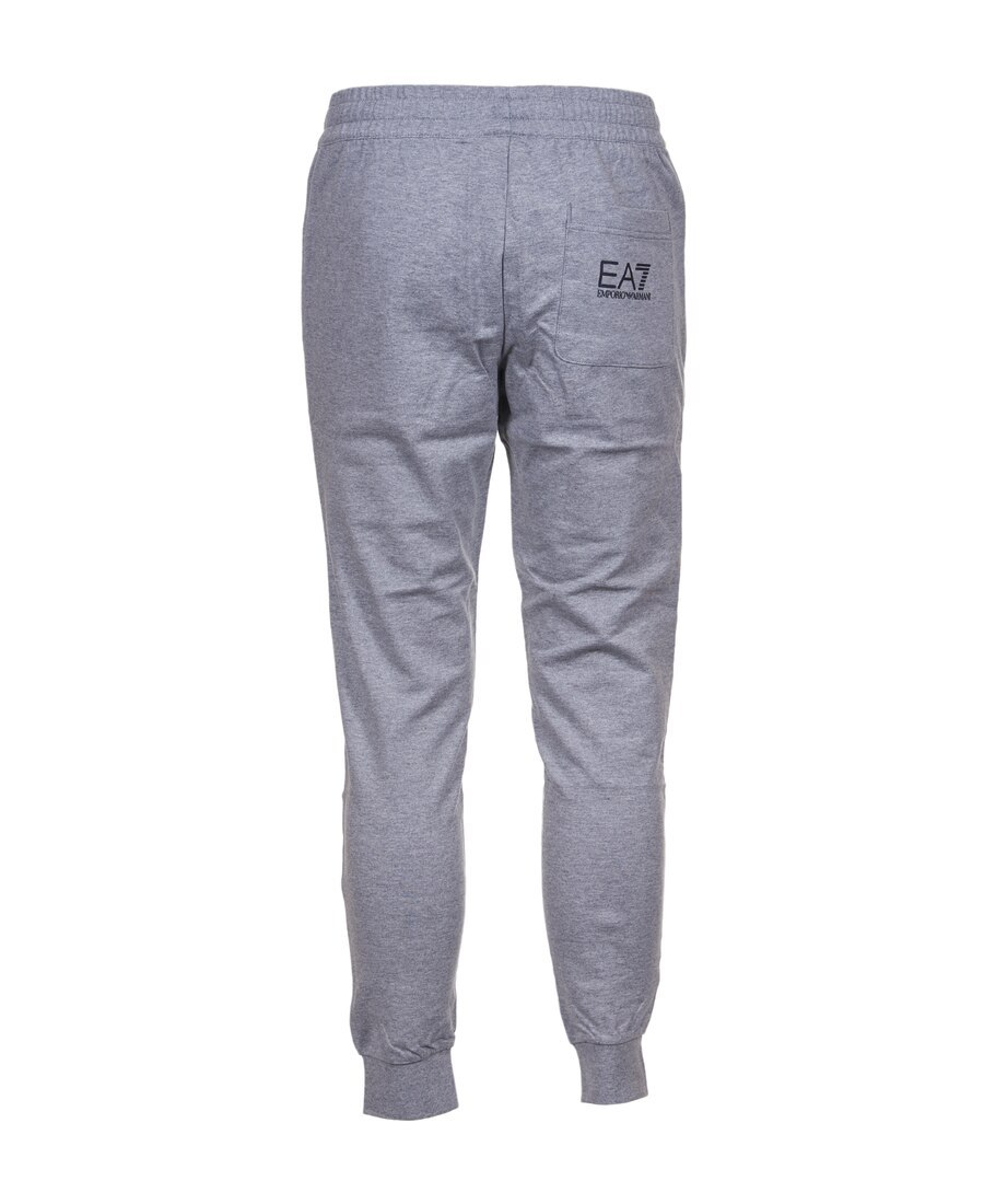 Ea7 Printed Logo Sweatpants In Gray