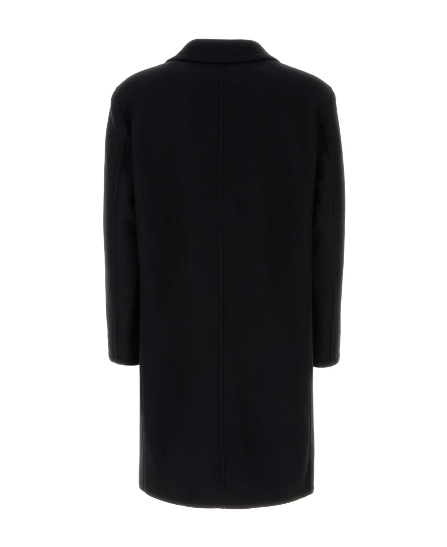 Valentino Single-breasted Wool-blend Coat In Black