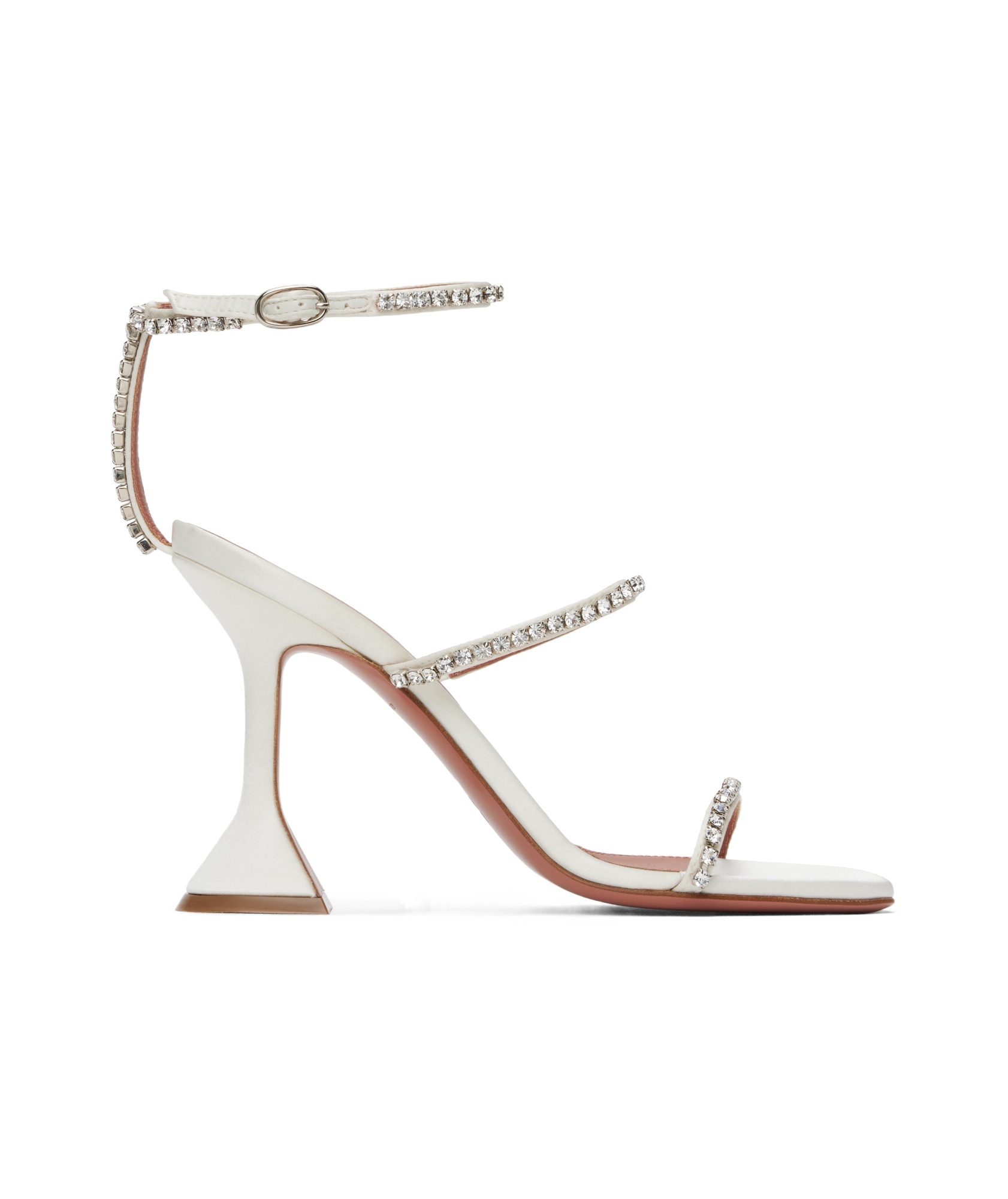 AMINA MUADDI SQUARE-HEADED HIGH-HEELED SANDALS