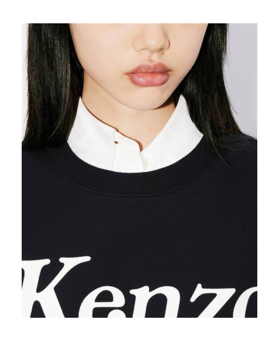Kenzo Cotton Crew Neck Sweatshirt In Black