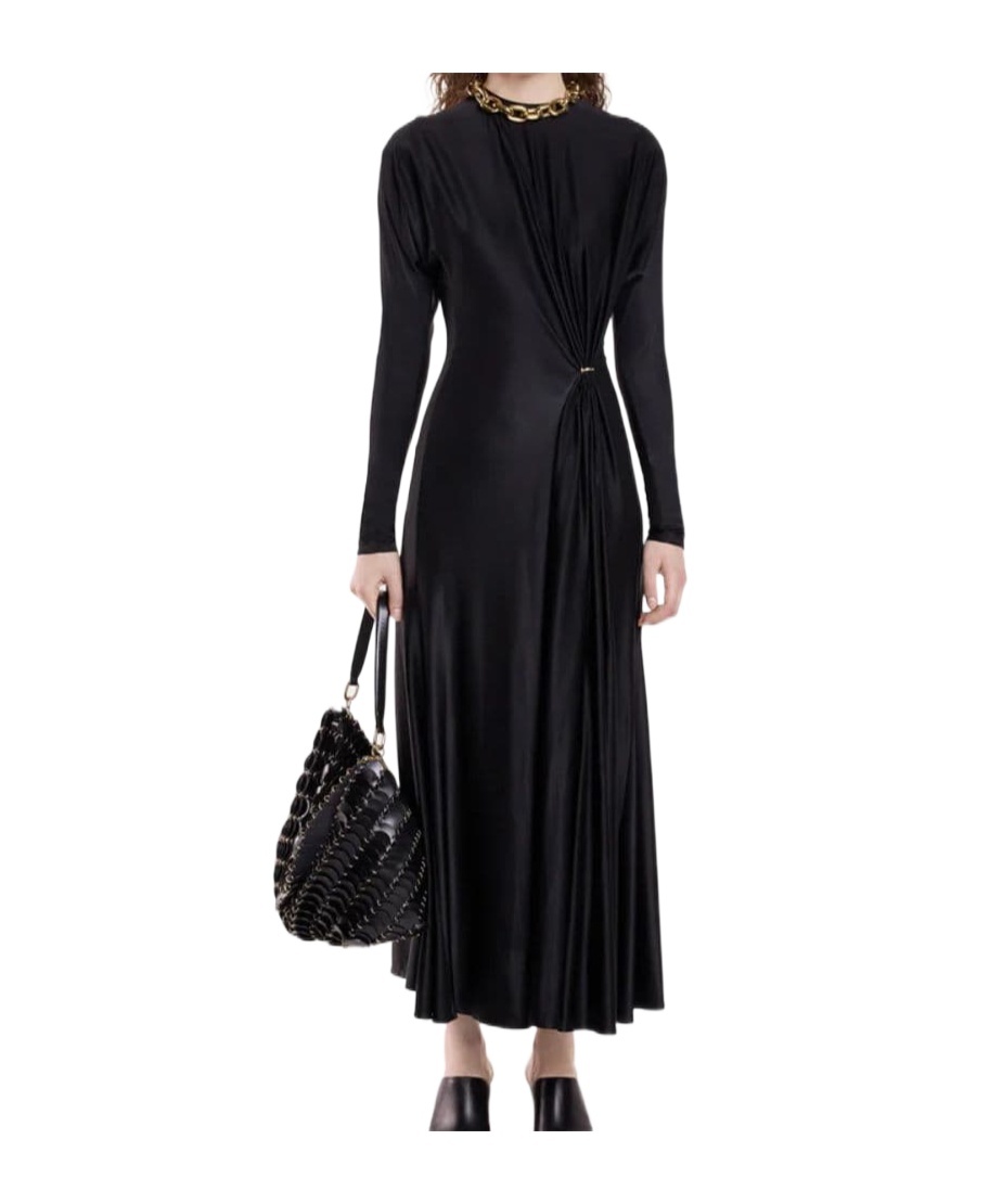 RABANNE GATHERED-DETAIL DRESS