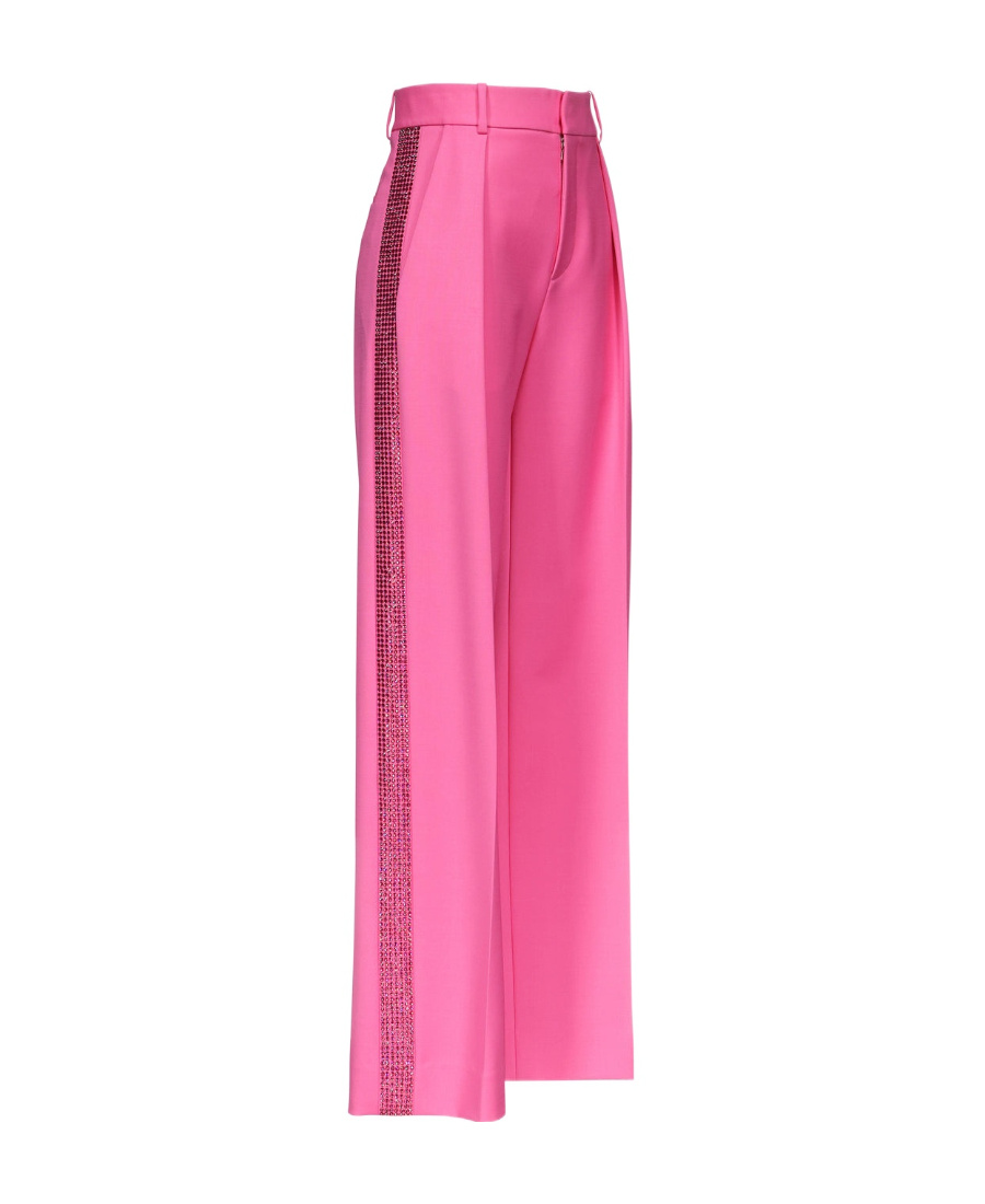 AREA CRYSTAL-EMBELLISHED PALAZZO TROUSERS