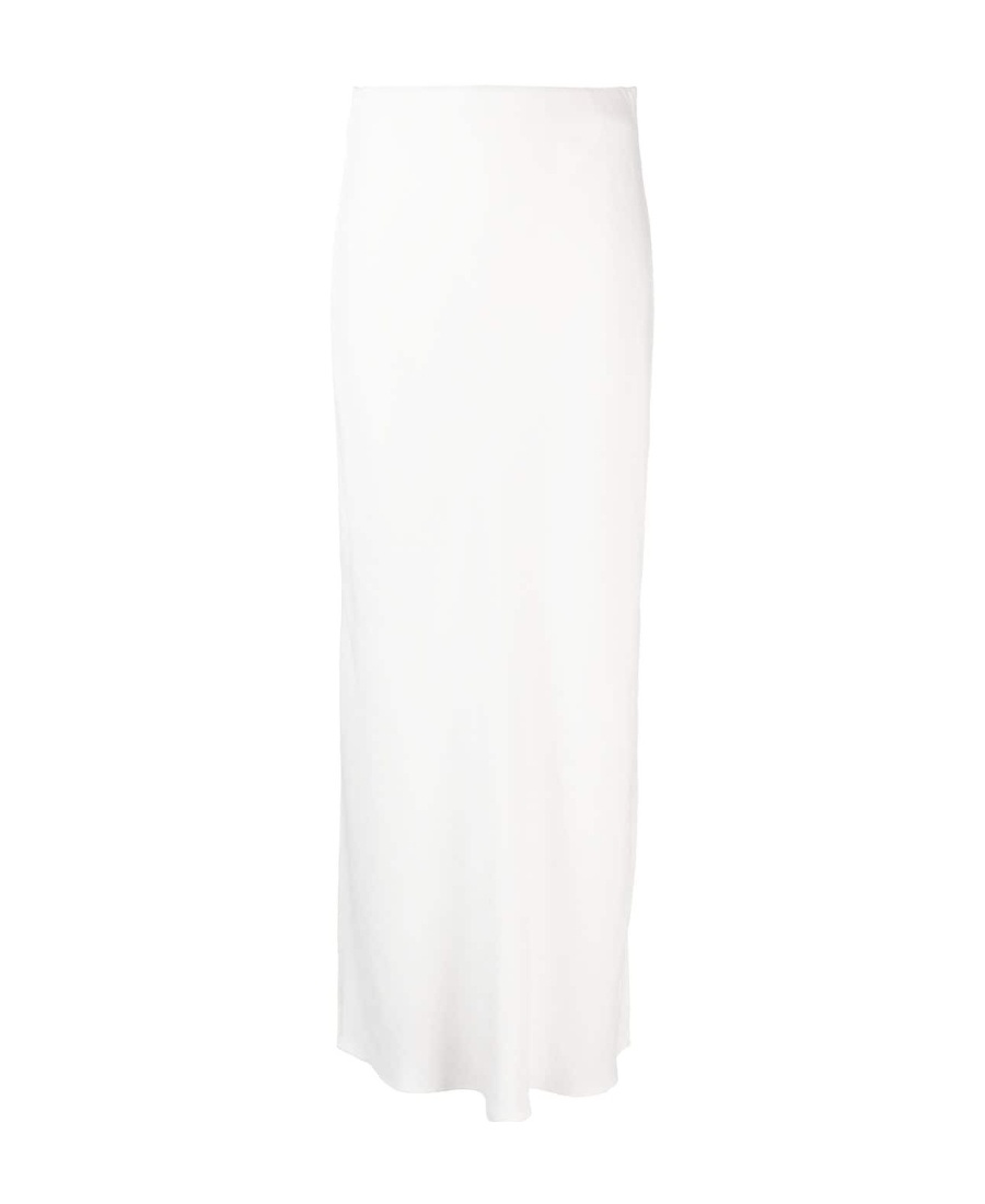 Brunello Cucinelli Side-slit Skirt In White