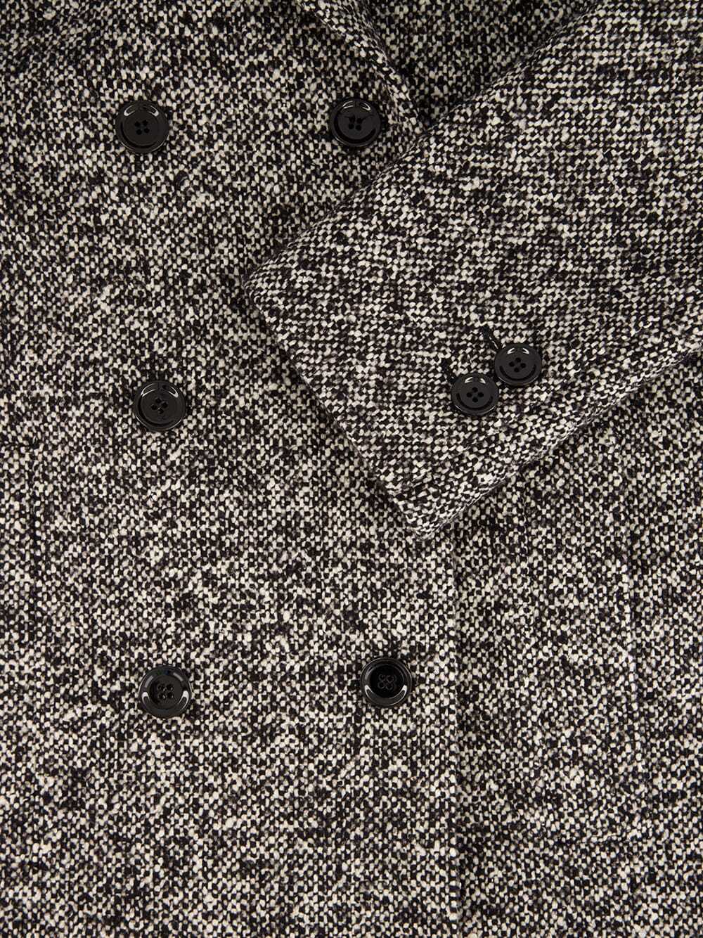 Dolce & Gabbana Double-breasted Tweed Jacket In Gray