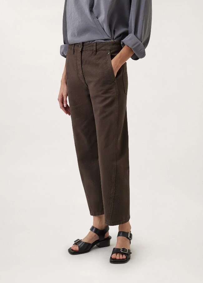 Lemaire Four-pocket Straight Trousers In Brown