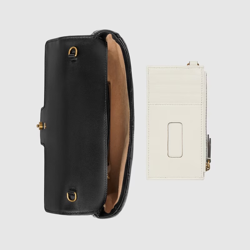 Shop Gucci Gg Marmont Super Mini Bag In Black