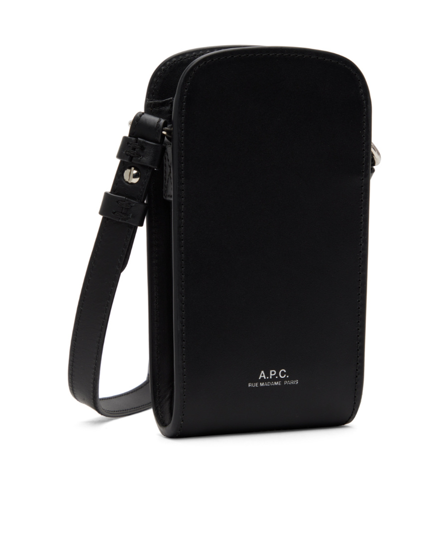 Apc James Leather Mini Bag In Black