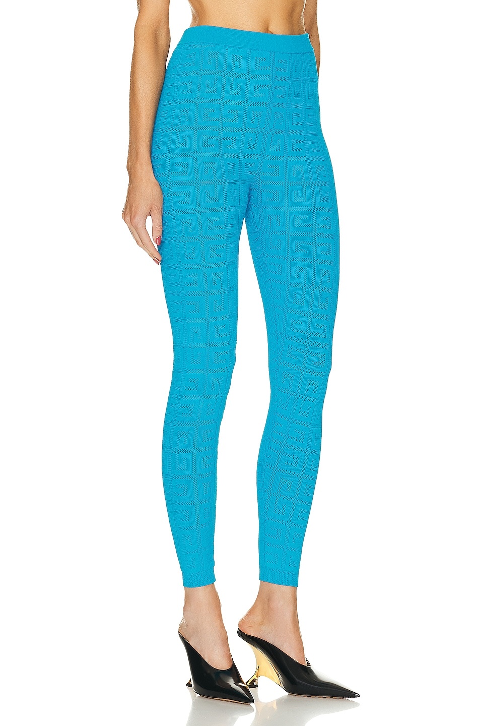 Givenchy Leggings In 4g Jacquard In Blue