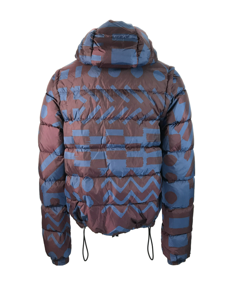 Burberry Hooded Down Jacket In Blue