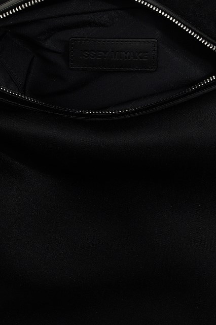 Issey Miyake Enveloping Square Satin Shoulder Bag In Black