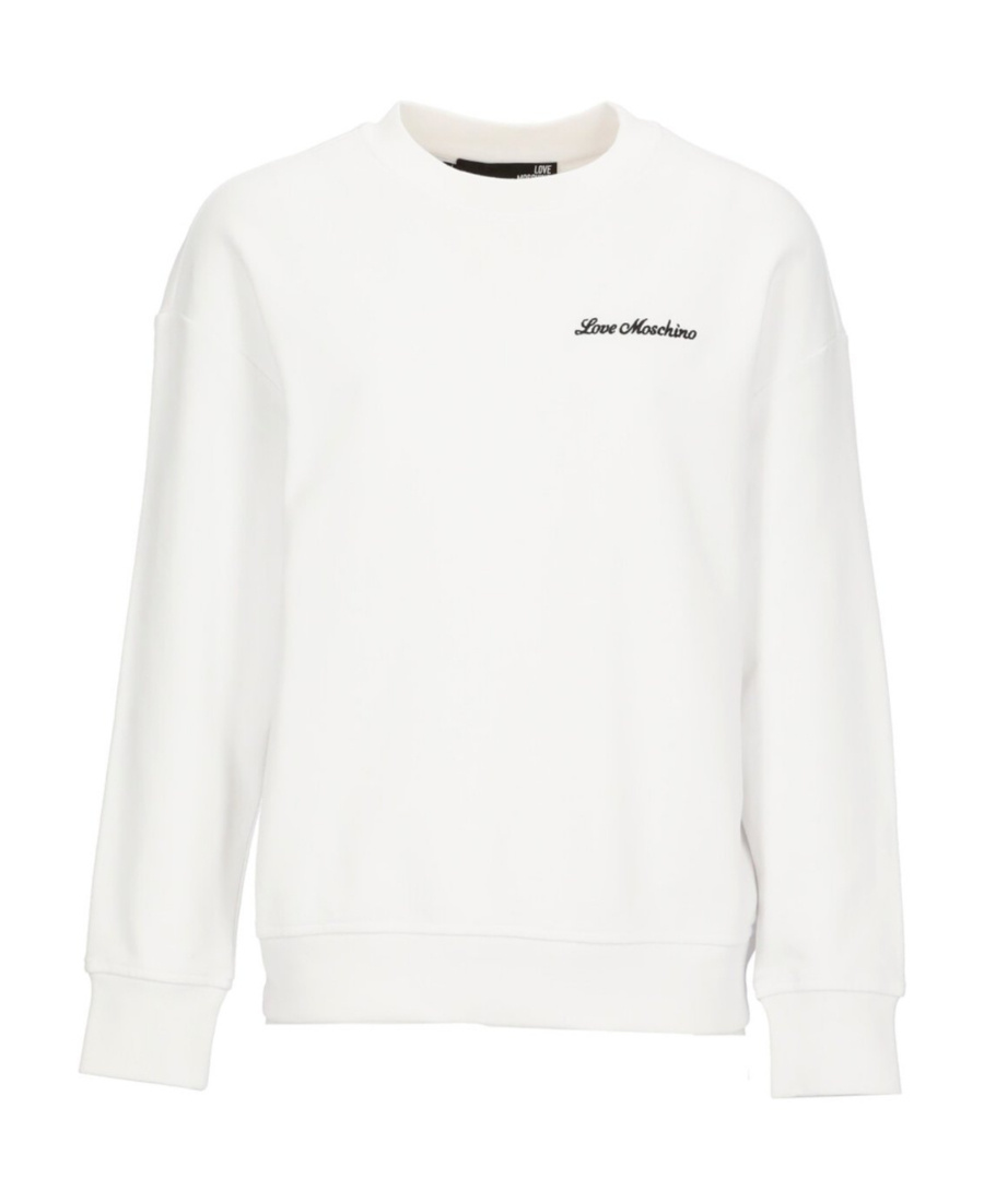 Moschino Heart-detail Crew Neck Sweatshirt In White