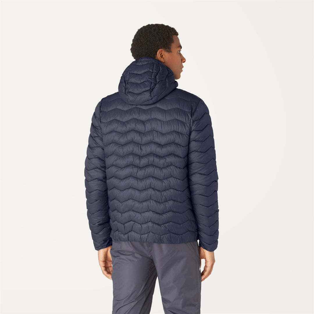 K-WAY LOGO-PATCH HOODED PADDED JACKET