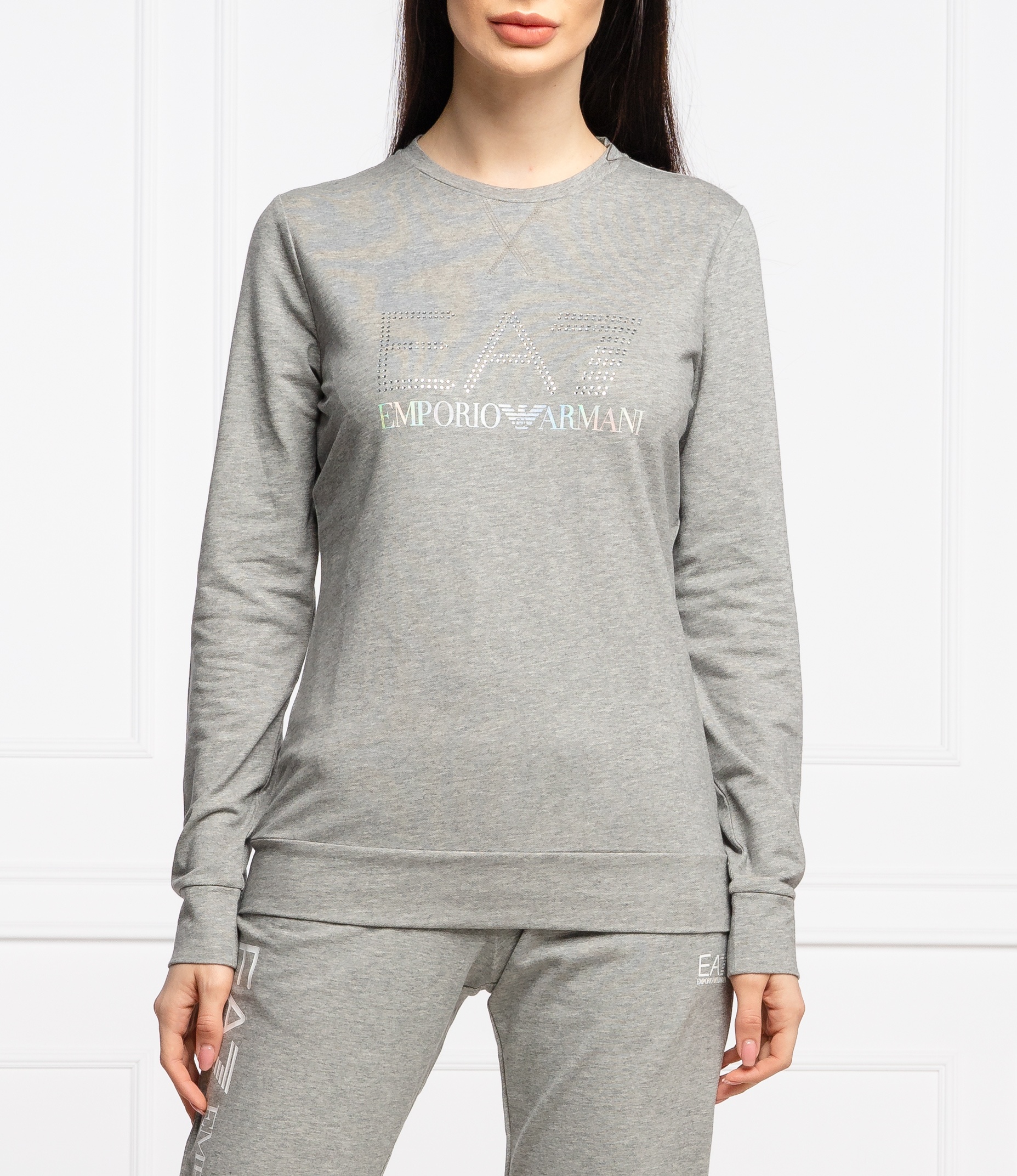 EA7 LOGO LONG-SLEEVED SWEATER
