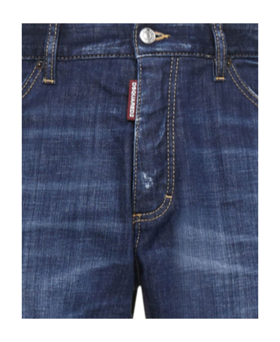 Dsquared2 Loose-fit Distressed Denim Shorts In Blue