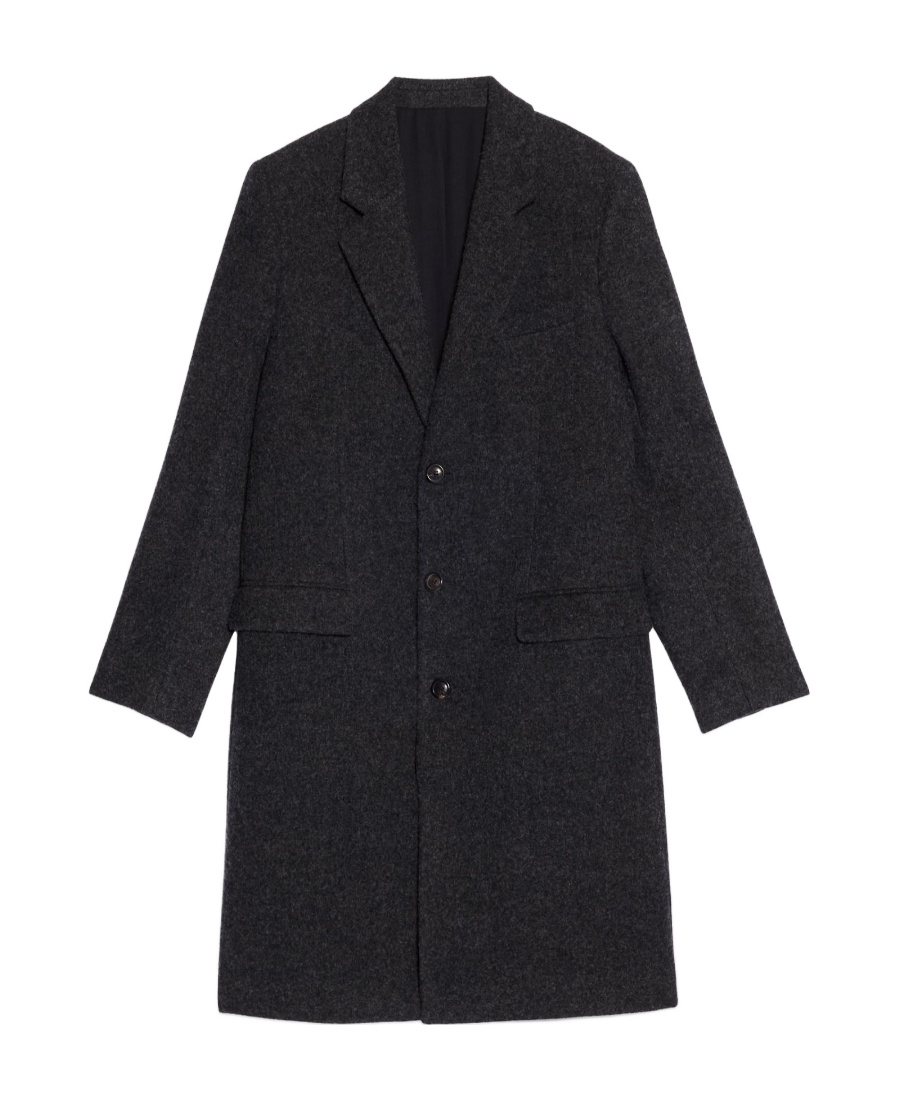 Ami Alexandre Mattiussi Ami Paris Single-breasted Midi Coat In Black