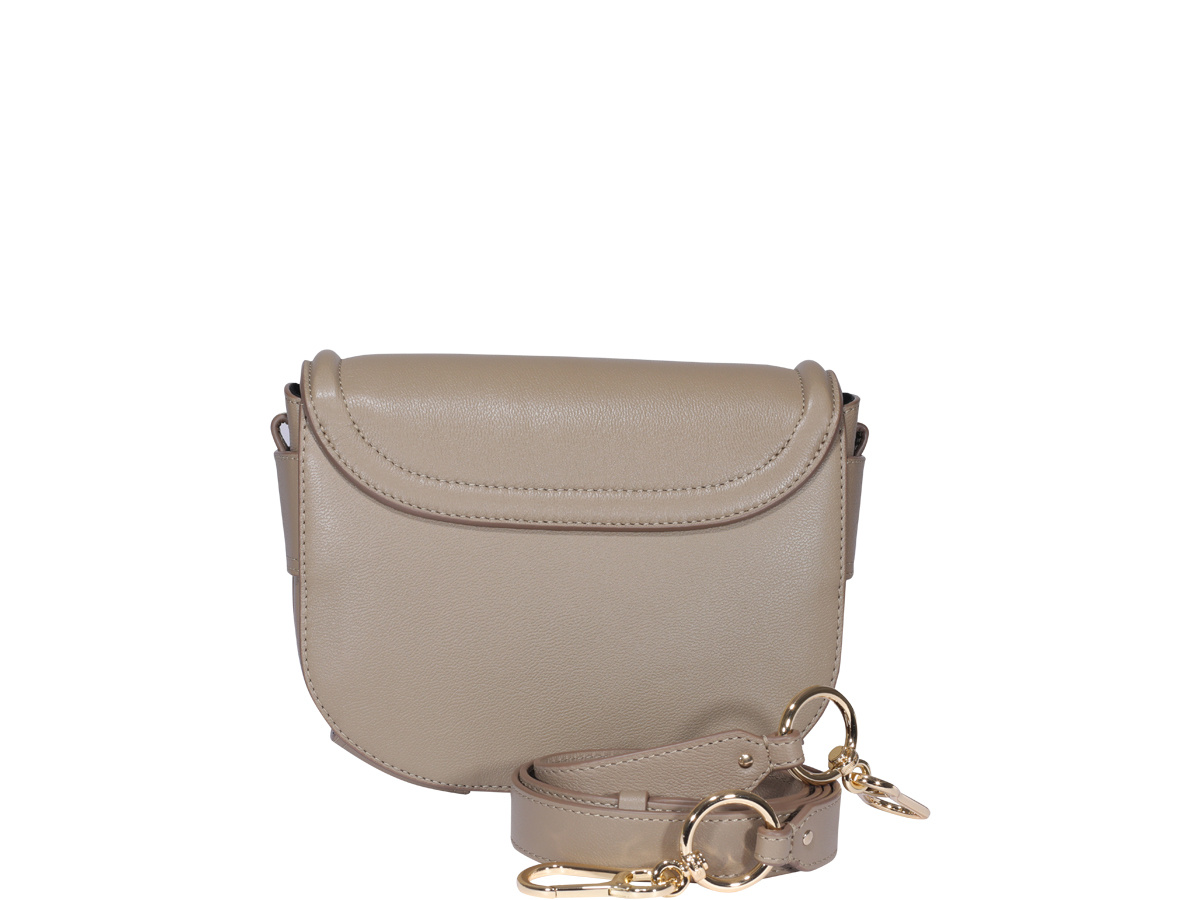 See By Chloé Metal Logo Shoulder Bag In Nude