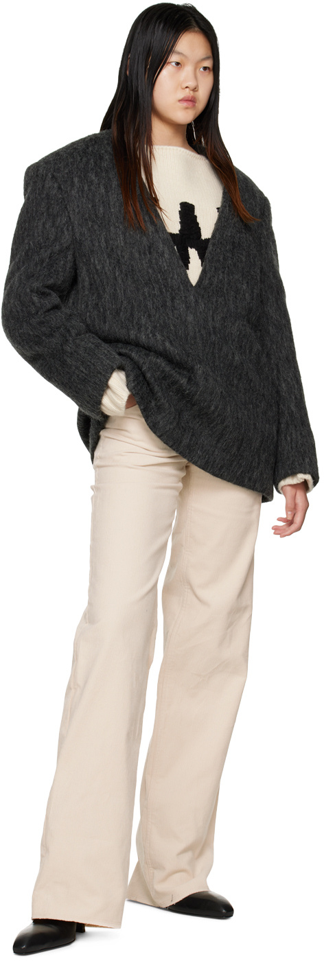 We11 Done Y-neck Sweater In Black