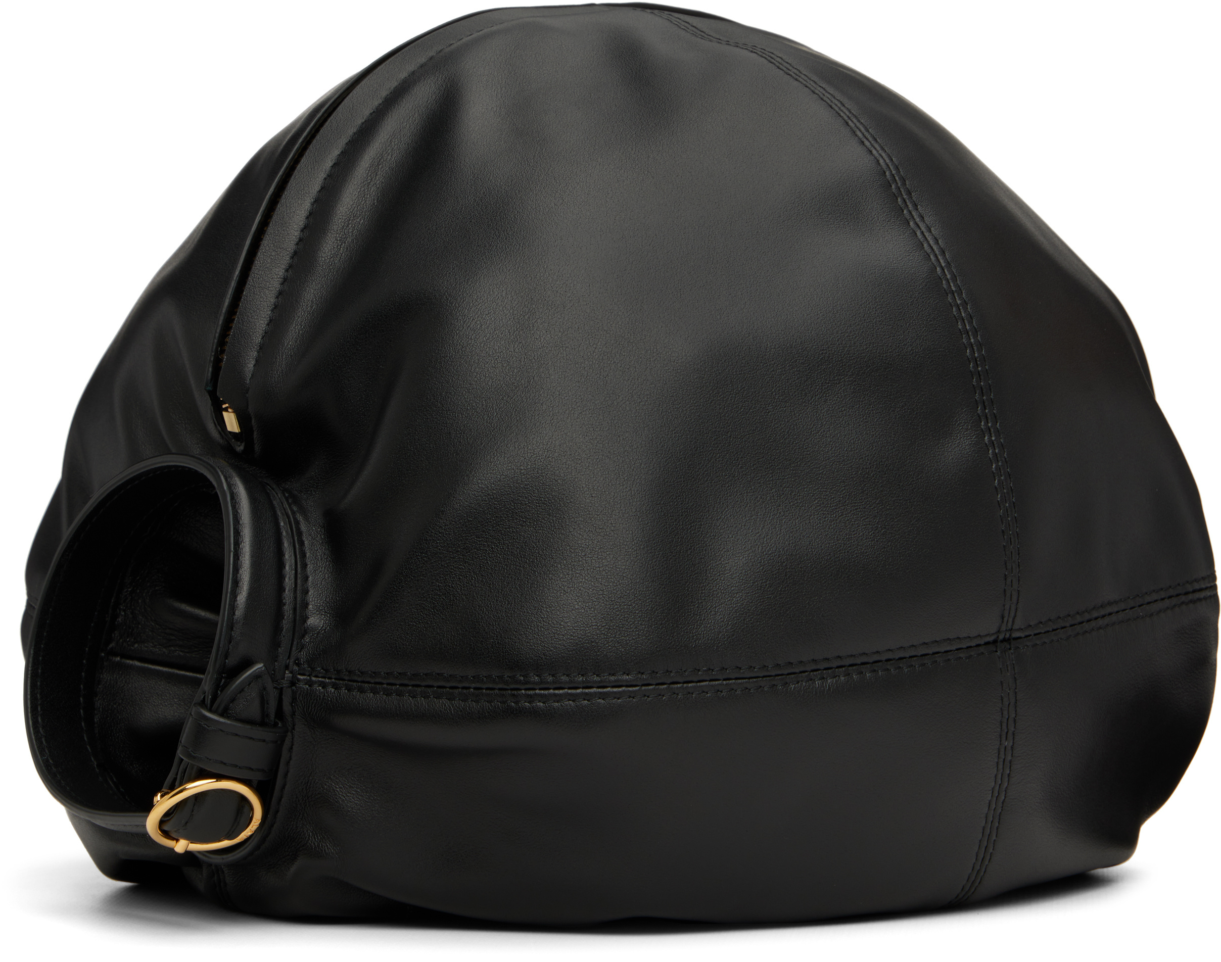 Alaïa Paneled Polished Leather Clutch In Black