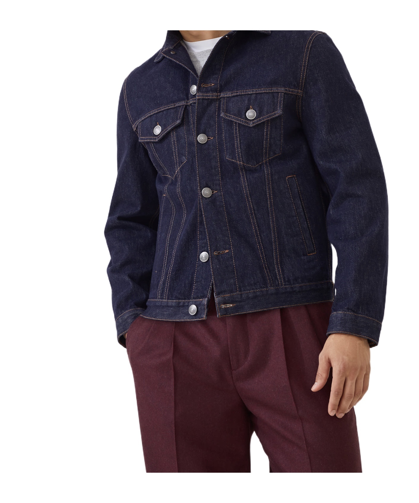 Brunello Cucinelli Denim Cotton Casual Jacket In Blue