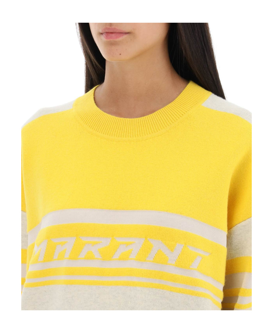 ISABEL MARANT ÉTOILE ISABEL MARANT ÉTOILE CALLIE LOGO INTARSIA CREWNECK JUMPER