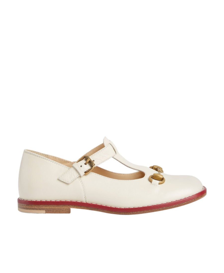 Gucci Children's Loafer With Horsebit In White
