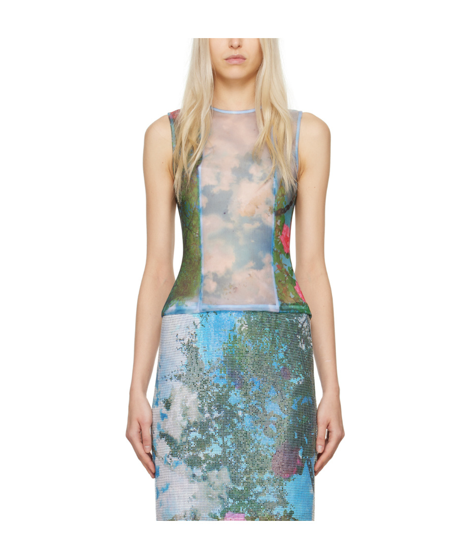 Christopher Esber Lucid Viva Sleeveless Vest In Blue