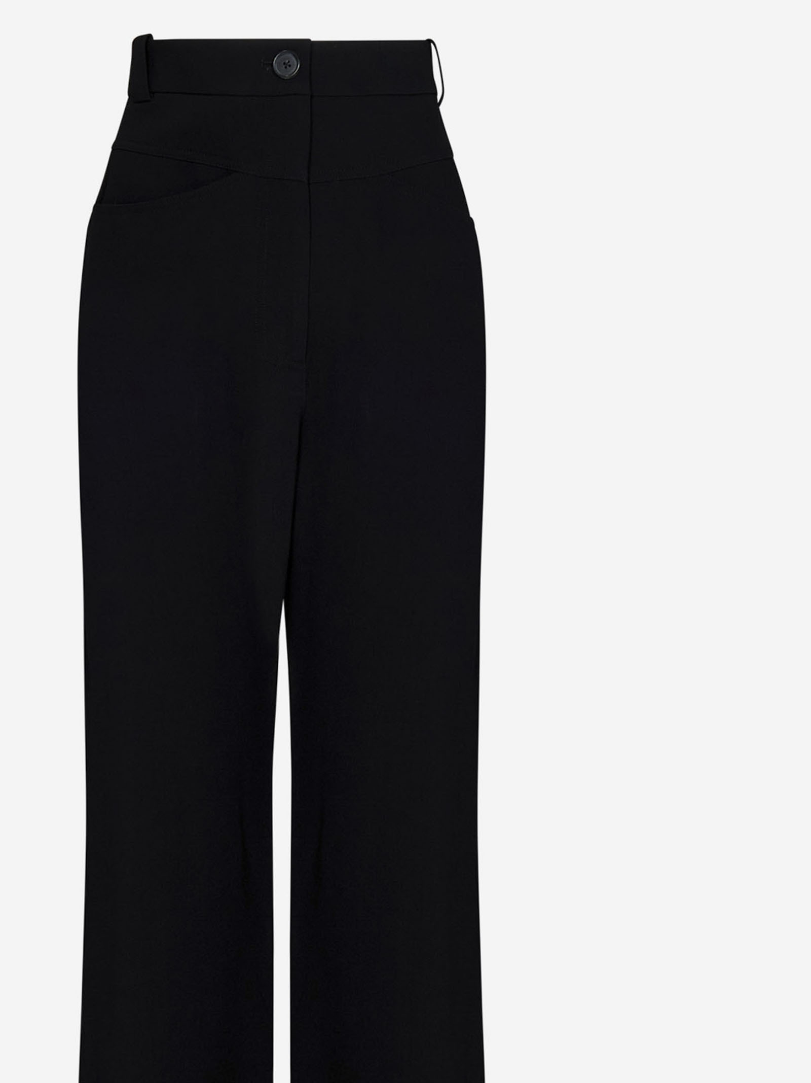 Khaite High Waist Tailored Trousers In Black