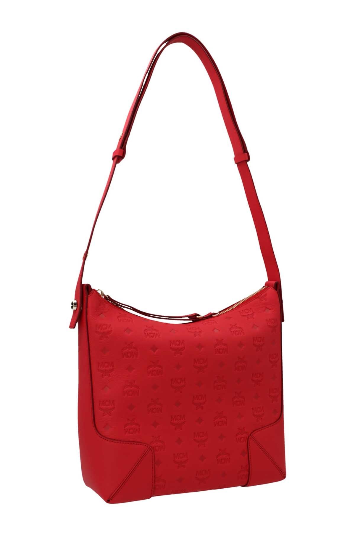 Mcm Klara Medium Shoulder Bag In Red