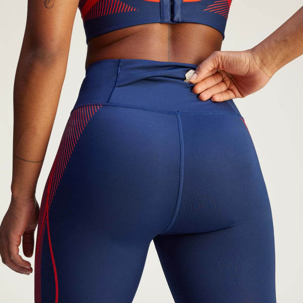 Shop Adidas By Stella Mccartney Truepace Leggings In Blue
