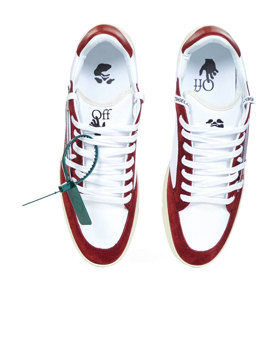 OFF-WHITE PANELLED LOGO-PRINT LACE-UP SNEAKERS
