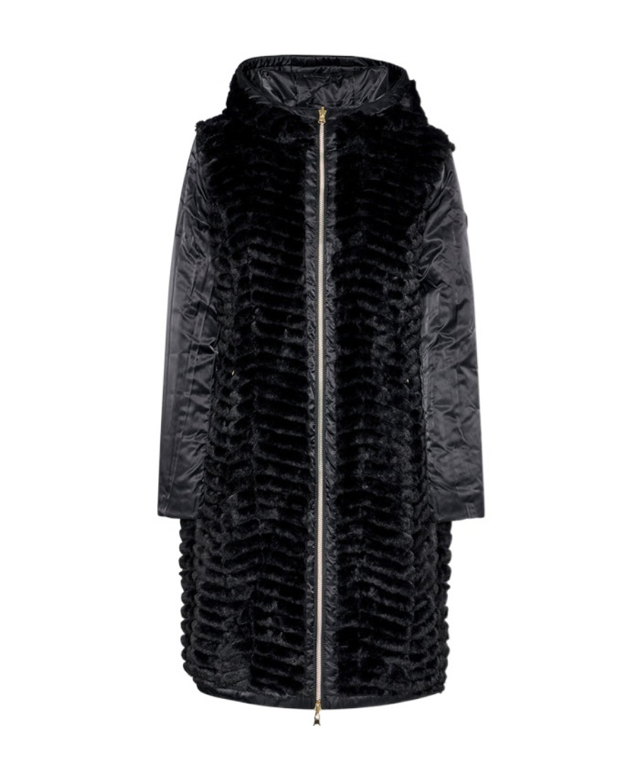 EA7 A COTTON-PADDED SUIT WITH A HOODED JACKET