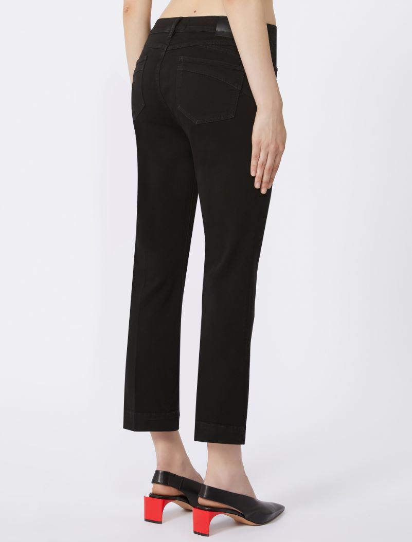 Sportmax Perfect-fit Mini Flare Jeans In Black