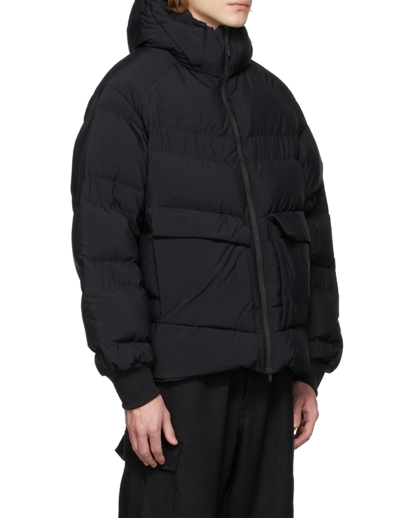 Y-3 Logo-print Puffer Jacket In Black