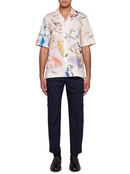 PAUL SMITH SKETCHBOOK PRINT COTTON SHIRT 