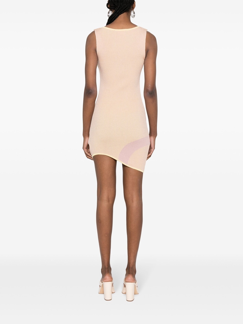 Gcds Pink Comma Minidress In Nude